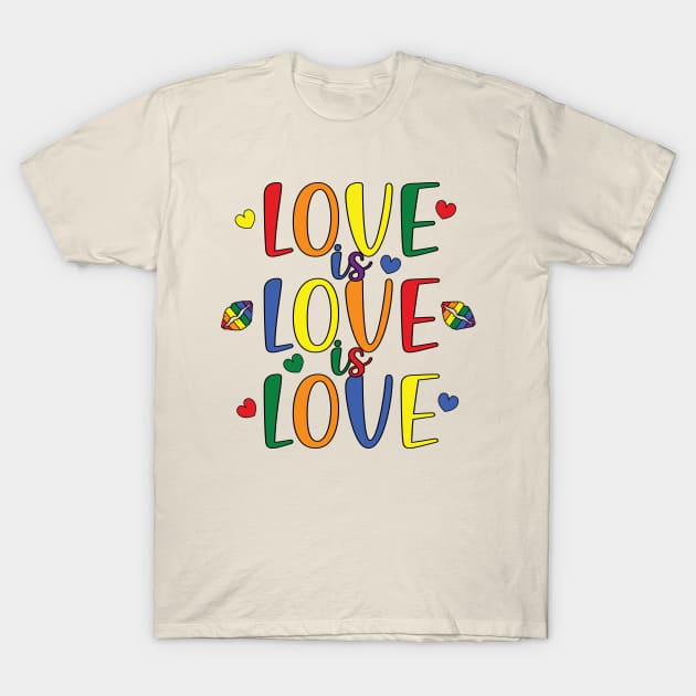 Love Is Love Is Love T-Shirt by JaiStore